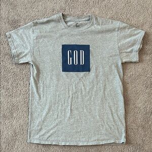 Gray “GOD” Graphic Men's T-Shirt from God Is Dope